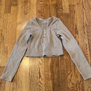 NWT Suzette Collection Girl’s Brown Ribbed Long Sleeve Top Size XS/S
